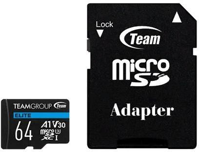 Карта памяти MicroSDHC/SDXC 64GB Team Group Elite U3 TEAUSDX64GIV30A103