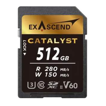 Карта памяти SD Exascend Catalyst 512Gb EX512GSDV60 Карта памяти SD Exascend Catalyst 512Gb EX512GSDV60