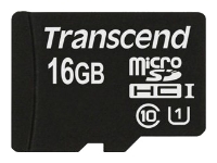 Карта памяти MicroSD 16GB Transcend TS16GUSDU1