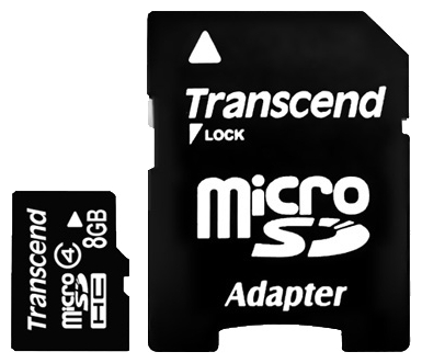 Карта памяти MicroSD Transcend 8GB TS8GUSDHC4