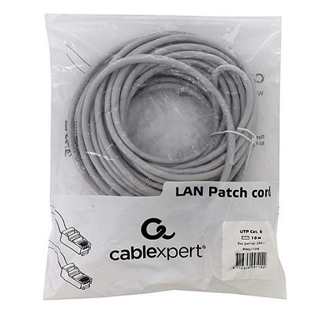 Патч корд UTP 6e-Cat 10 m Cablexpert PP6U-10M серый