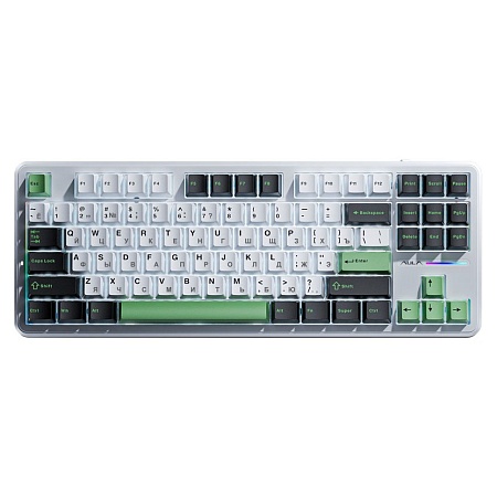 Клавиатура AULA F87 White-black-green