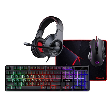 Клавиатура+мышь+наушники Redragon S137 Black