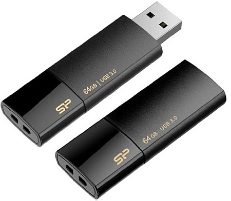 USB flash  64GB Silicon Power, Blaze B05, SP064GBUF3B05V1K, USB 3.1, black