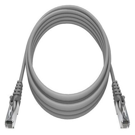 Патч-корд NETLAN U/UTP 4 пары, Кат.5е (Класс D), 100МГц, 2хRJ45/8P8C, T568B, заливной, многожильный, BC (чистая медь), PVC нг(B), серый, 3м, уп-ка 10шт. ec-pc4ud55b-bc-pvc-030-gy
