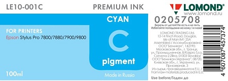 Чернила R270/L800 LOMOND LE10-001C Cyan / Голубой 100ml Пигментные Чернила R270/L800 LOMOND LE10-001C Cyan / Голубой 100ml Пигментные