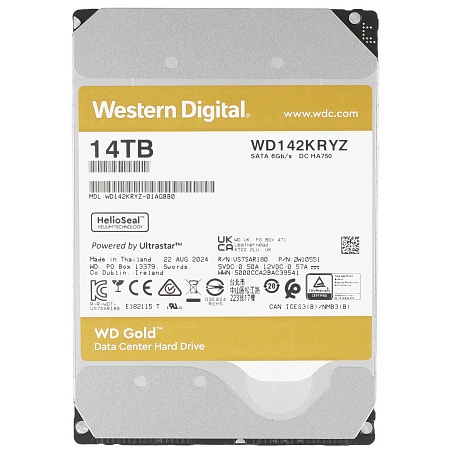 Жесткий диск 14Tb WD Gold WD142KRYZ Жесткий диск 14Tb WD Gold WD142KRYZ