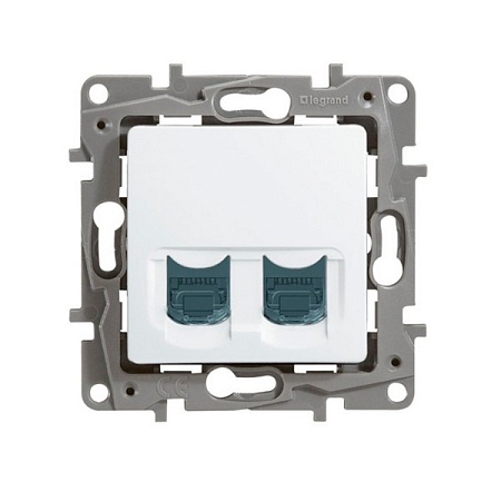 Розетка Legrand 672254 2ХRJ45 6 UTP БЕЛ ETIKA