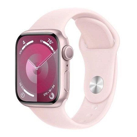 Смарт-часы Apple Watch Series 9 GPS 45mm Pink Aluminium Case with Light Pink Sport Band (MR9G3QR/A) (MR9G3QI/A)