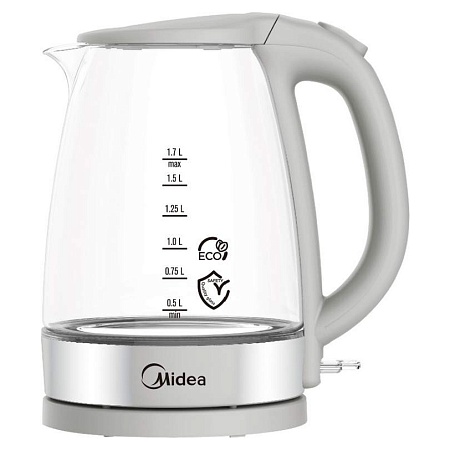 Электрочайник Midea MK-8017 стекло белый