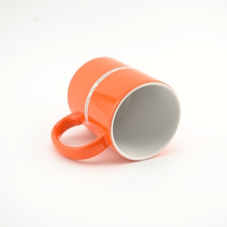 Кружка полуглянцевая MT-B006P Хамелеон для сублимации, 11oz, Оранжевая (48)