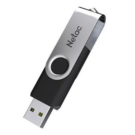 USB Флеш 64GB 3.2 Netac U505 NT03U505N-064G-32BK серебристый/черный