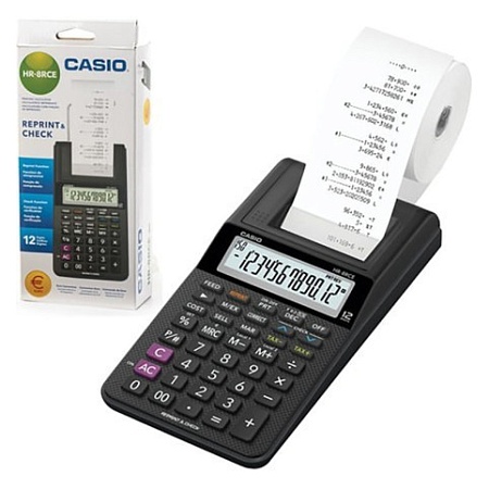 Калькулятор печатающий CASIO HR-8RCE-WE-W-EC