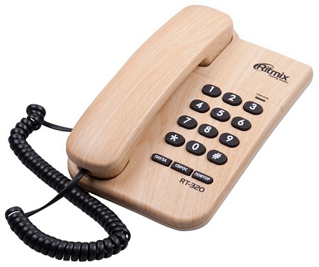 Телефон проводной Ritmix RT-320 Светлое дерево Телефон проводной Ritmix RT-320 Светлое дерево