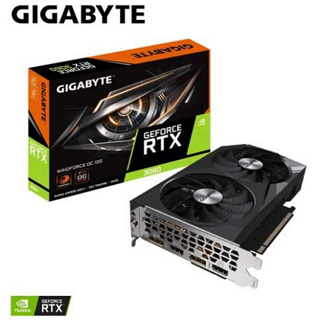 Видеокарта 12Gb Gigabyte RTX 3060WINDFORCE OC GV-N3060WF2OC-12GD 2.0