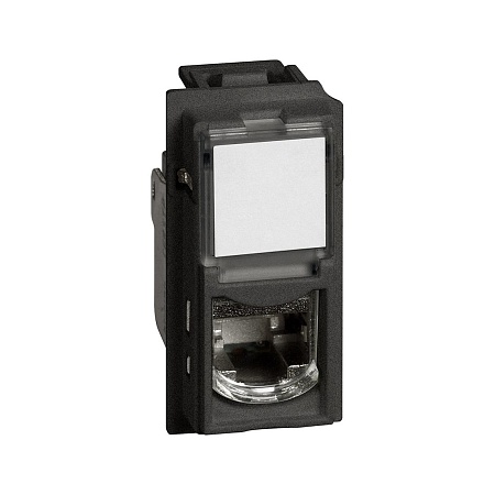 Розетка компьютерная Bticino KG4279C6S Living Now чёрный