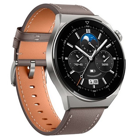 Смарт-часы Huawei Watch GT3 Pro 46mm Gray Leather Strap
