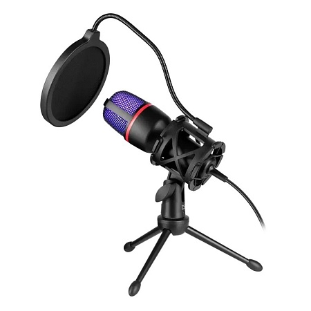 Игровой стрим микрофон Defender Forte GMC 300 USB черный