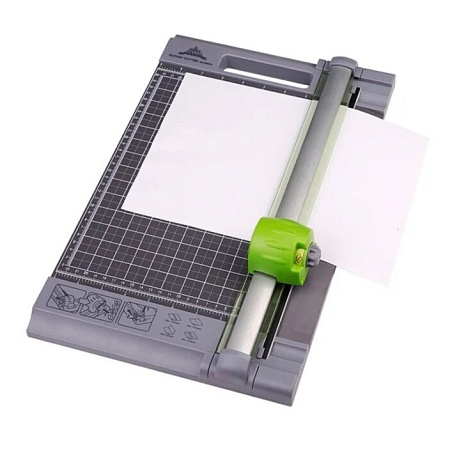 Резак роликовый JIELISI 969-4 (А4)  (6л/70гр/320mm) 4 лезвия  (Ровный срез, Волна, Пунктир, Биговка)