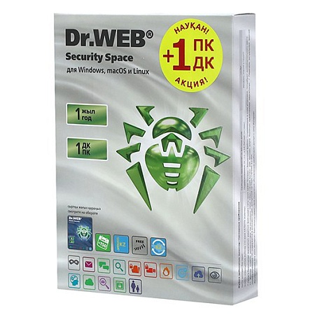 Антивирус Dr.Web Security Space подписка 1 год/1 ПК box