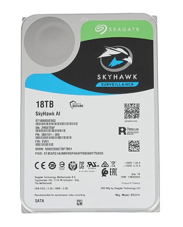 Жесткий диск 18Tb Seagate SkyHawk AI ST18000VE002