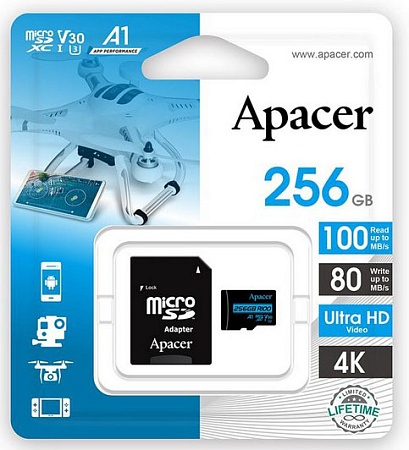 Карта памяти Apacer 256GB AP256GMCSX10U7-R
