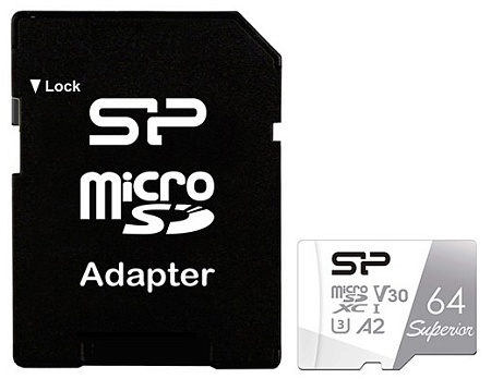 Карта памяти microSDXC 64GB Silicon Power SP064GBSTXDA2V20SP