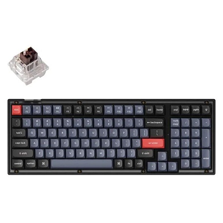 Клавиатура Keychron V5-A3 Frosted Black Brown Switch RGB Hot-Swap Keychron K pro Mechanical