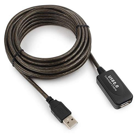 Кабель USB (удлинитель) Type Am- Af 5m Cablexpert UAE-01-5M USB 2.0 black