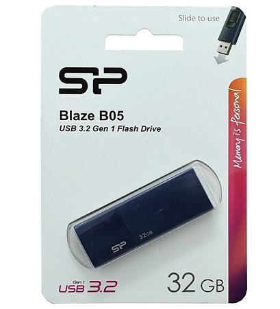 USB флешка 32GB Silicon Power Blaze B05 SP032GBUF3B05V1D USB 3.2 violet