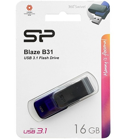 USB флешка 16GB Silicon Power Blaze B31 SP016GBUF3B31V1U black-violet