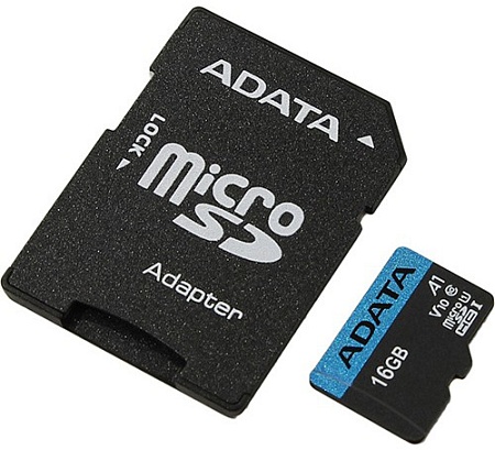 Карта памяти microSDHC 16GB Adata AUSDH16GUICL10A1-RA1