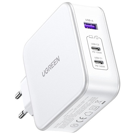 Зарядное устройство Ugreen CD289 Nexode 140W 3-Port