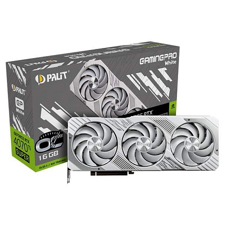 Видеокарта 16Gb PALIT RTX4070Ti SUPER GAMINGPRO WHITE OC NED47TST19T2-1043W