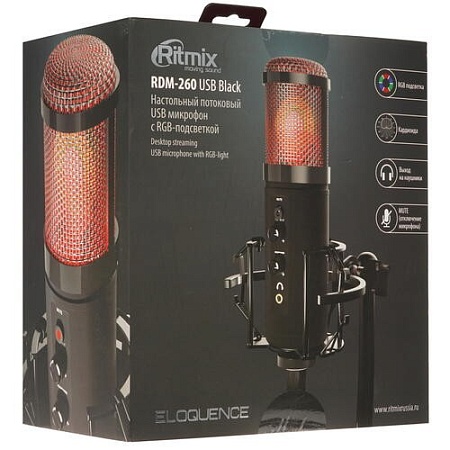 Микрофон Ritmix RDM-260 USB Eloquence Черный
