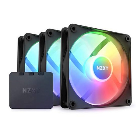Комплект кулеров для корпуса NZXT F120 RGB Core RF-C12TF-B1 Black 3в1