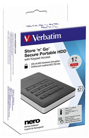 Внешний жёсткий диск 1TB Verbatim 53401 Чёрный