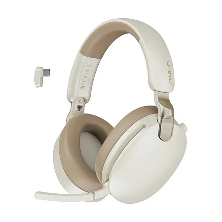 Наушники с микрофоном AULA A500 Beige