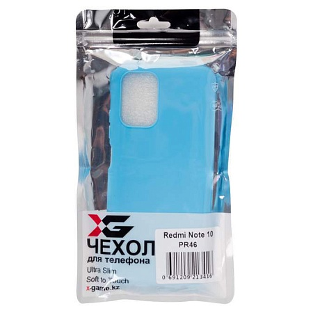 Чехол для телефона X-Game XG-PR46 для Redmi Note 10 TPU Голубой