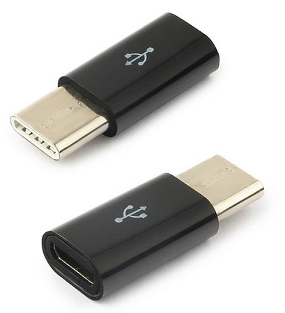 Конвертер Cablexpert A-USB2-CMmF-01, USB Type-C (папа) - Micro USB (мама), пакет