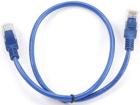 Патч корд UTP 5e-Cat 0.5 m Cablexpert PP12-0.5M/B синий