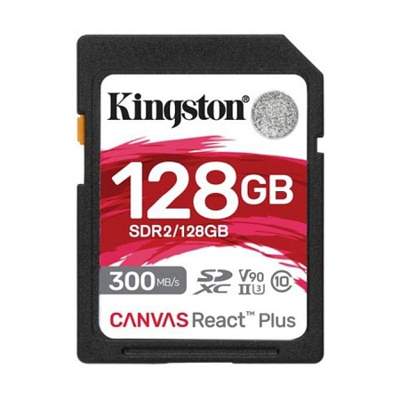 Карта памяти SD 128GB Kingston Canvas React Plus SDR2/128GB