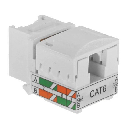 Модуль Keystone RJ45 Cat.6 STP 90 градусов белый