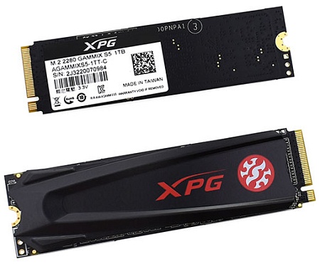 SSD накопитель 1 TB ADATA XPG GAMMIX S5 AGAMMIXS5-1TT-C M.2 PCIe