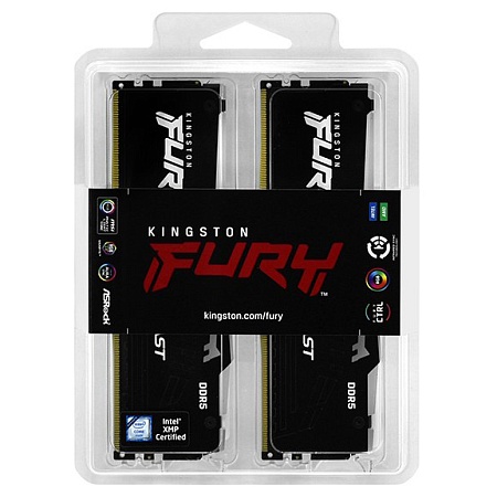 Оперативная память 16 GB kit Kingston Fury Beast RGB KF548C38BBAK2-16