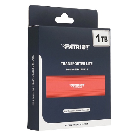 Внешний SSD диск 1TB Patriot TRANSPORTER LITE PTPL1TBPEC Красный