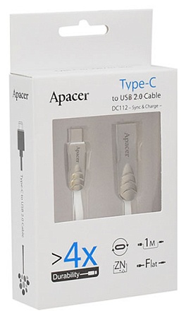 Кабель USB Type A-C Apacer DC112 APDC112W-1
