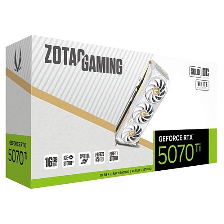 Видеокарта 16 GB ZOTAC RTX 5070 Ti SOLID CORE OC WHITE ED ZT-B50710Q2-10P