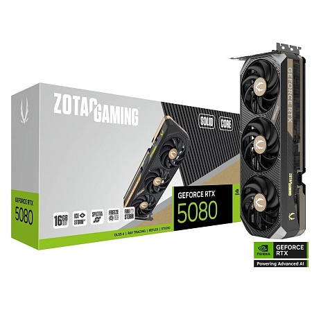 Видеокарта 16 GB ZOTAC GAMING RTX 5080 SOLID CORE ZT-B50800D2-10P