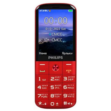 Мобильный телефон Philips Xenium E227 красный